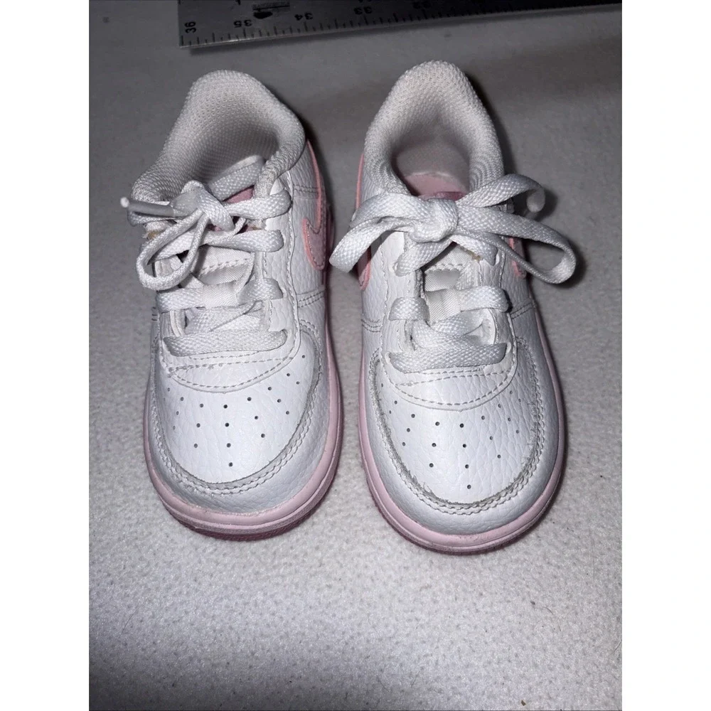 Nike Air Force 1 Baby shoes White and Pink 6 C